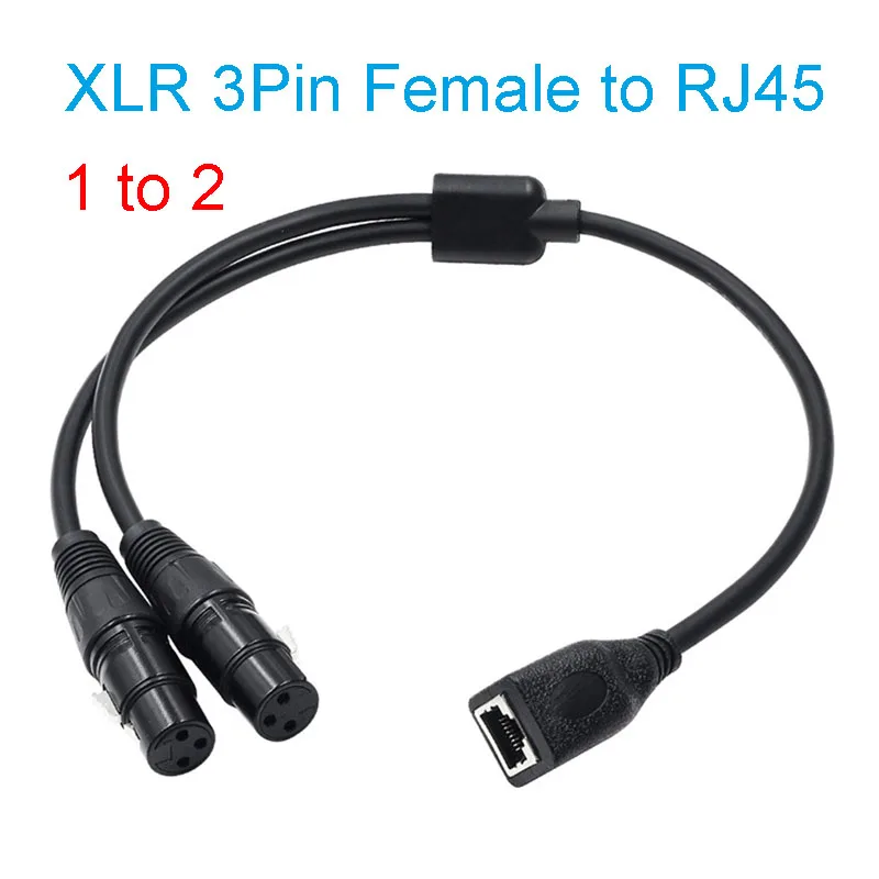 3pin XLR male / female to RJ45 network connector adapter converter cable for Microphone Behringer Speaker Systems and Radio