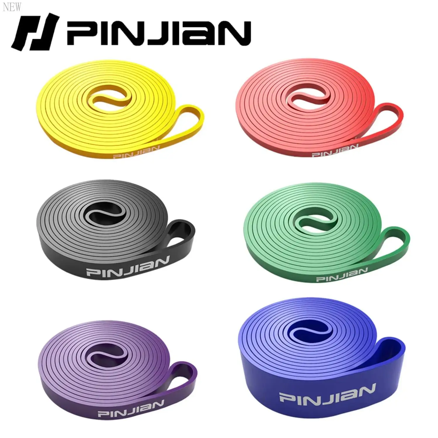 New PINJIAN Workout Pilates Latex Resistance Band Exercise Elastic Band  Sport Strength Pull  Assist Band Heavy Duty Fitness Eq