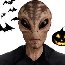 Straszna Masque Alien Cosplay Straszne Maski Horror Halloween Czaszka Szkielet Fantazyjna Maska Pełne Głowy Realistyczne Noszenie Party Decor