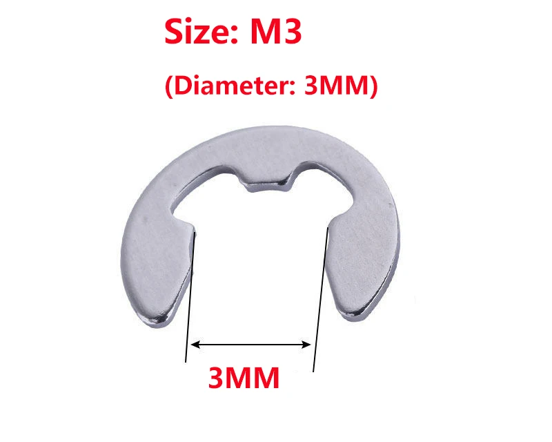 215/320 Stück E-Clip 1,5 Edelstahl welle externer Sicherungs ring e Clip Spreng ring Sicherungs ring Unter leg scheibe für Wellens atz m 1/2-m16 – Detail 1