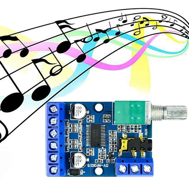 Placa amplificadora de potência digital estéreo DY-AP3015 12v/24v 30w x2 módulo amplificador de potência diy classe d de canal duplo de alta potência