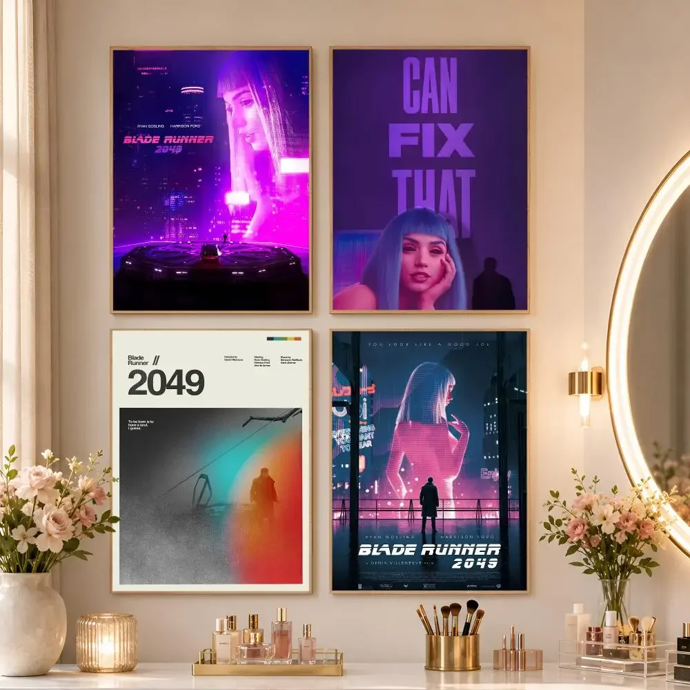 Classic Movie Blade Runner 2049 Poster Matte Self-Wall Art Print Living Room Bedroom Home Wall Decor