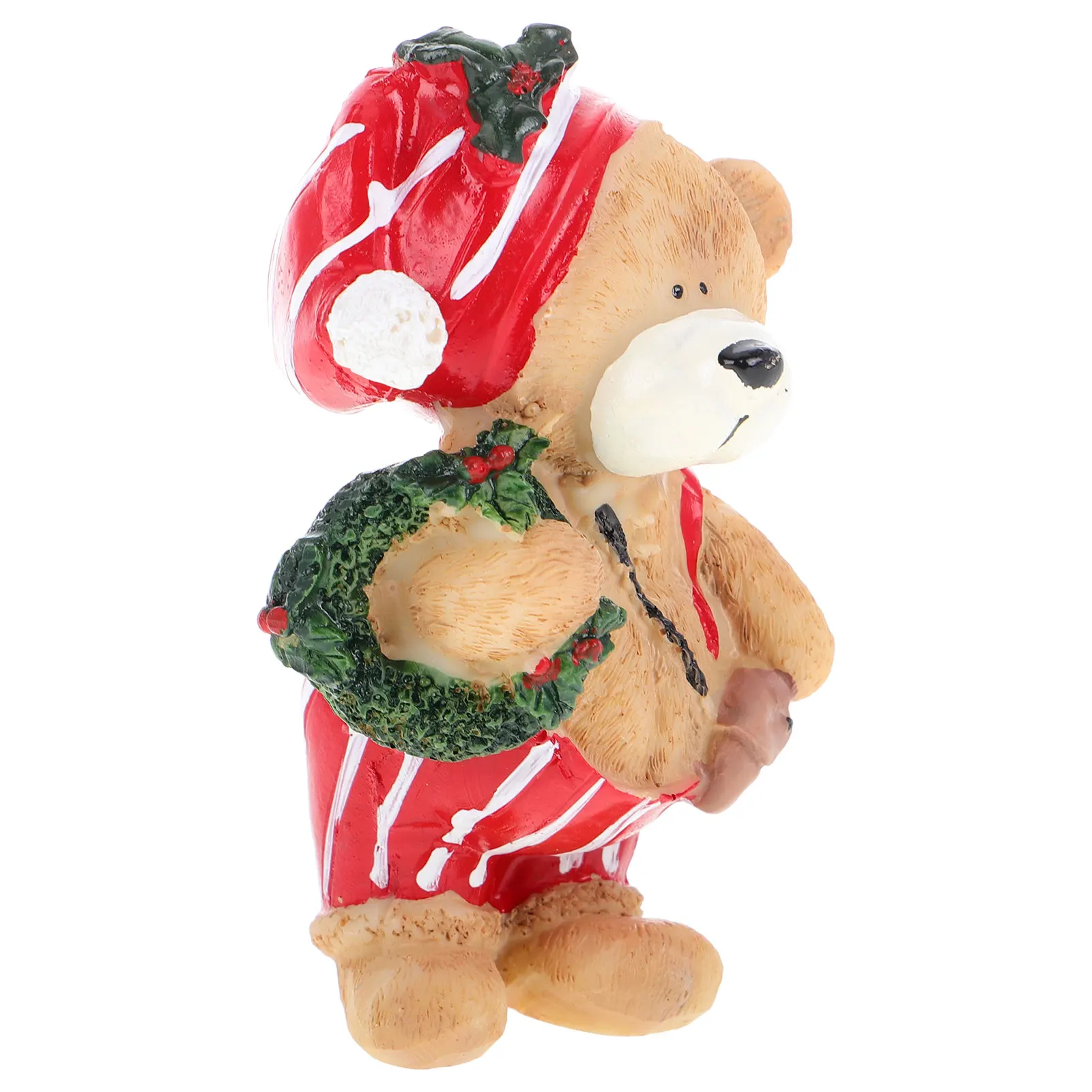 

Bear Ornament Christmas Decor for Home Party Decorations Decorative Figurine Outdoor