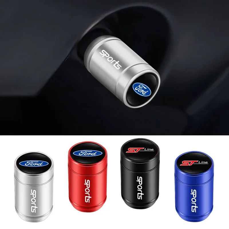 

4Pcs Car Wheel Tire Valve Caps Tyre Rim Stem Dustproof Covers For Ford ST Line Focus Mustang Fiesta Puma Ranger Kuga MK7 MAX F15