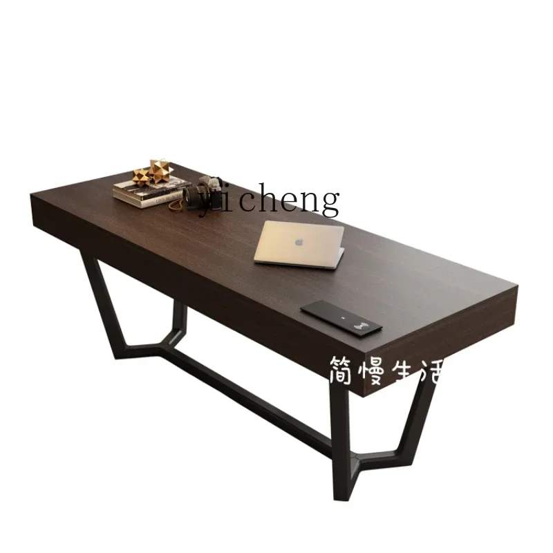 

XL Home Solid Wood Desk High Quality Computer Desk Modern Minimalist Study Desk Decoration Home Decor Carbon Steel Foot