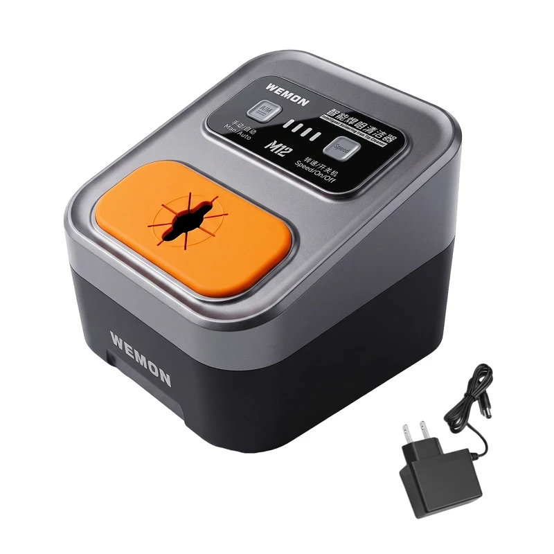 Small Desktop Tip Cleaner for Soldering Station Care, Auto and Manual Cleaning Unit for Electronics Repair Tasks across Busy for