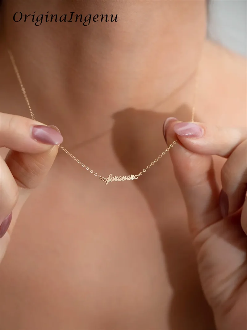 

14k Gold filled Dainty Forever Love Charm Necklace Love Meaningful Romantic Pendant Hypoallergenic Tarnish Resistant Jewelry