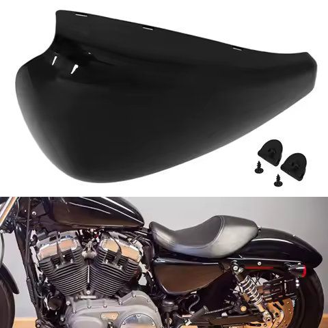 Gloss Black Left Battery Side Cover For Harley Sportster XL 883 1200 48 72 2004-2013