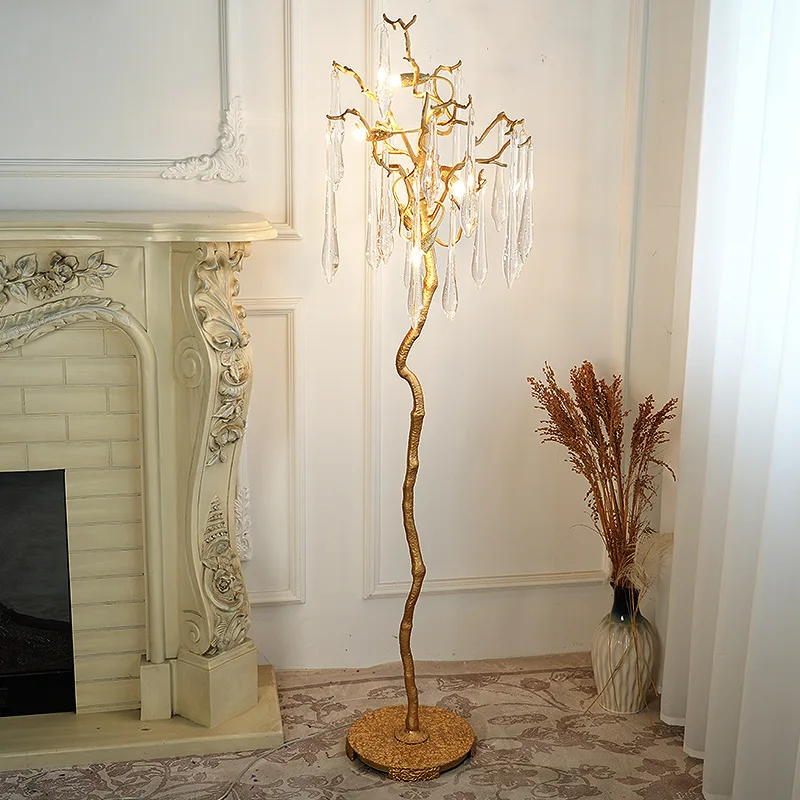 

Living room art floor lamp light luxury bedroom sofa bedside crystal