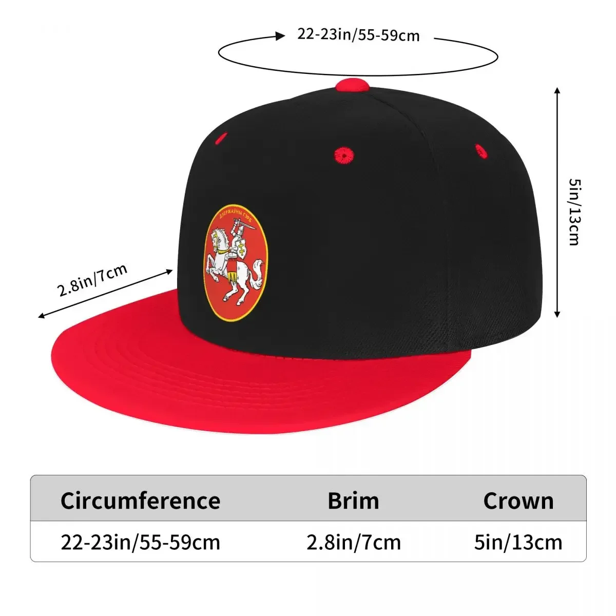 Custom Belarusian Democratic Republic Baseball Cap Women Men Coat of Arms of Belarus Flat Snapback Hip Hop Hat Sports