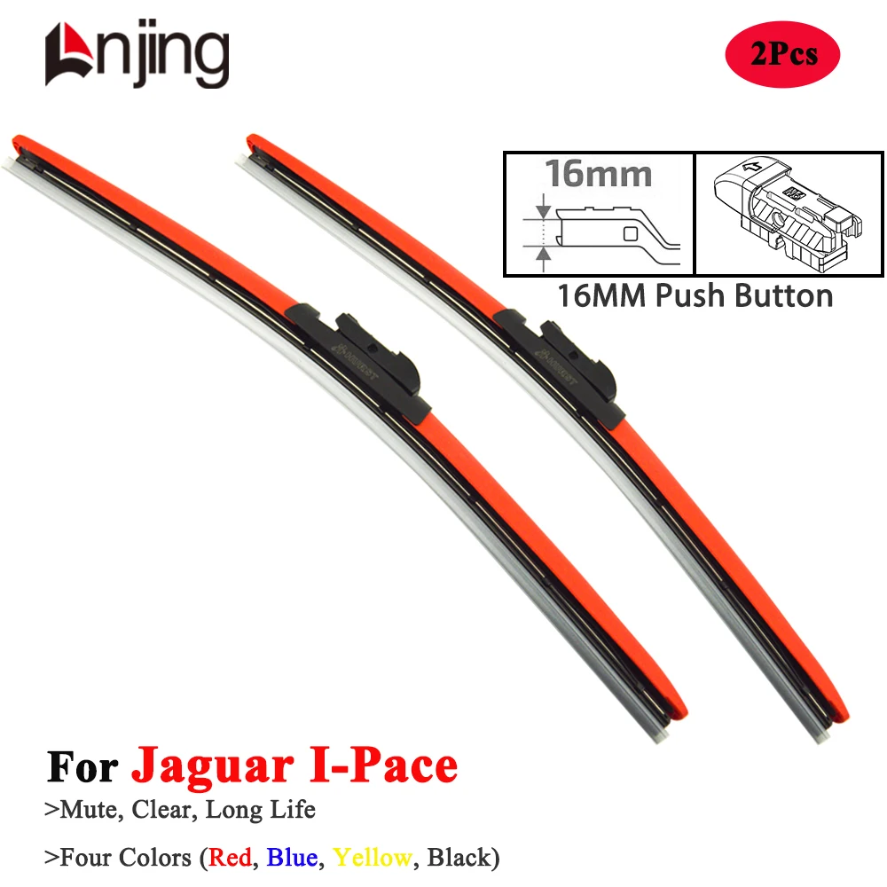 

LNJING Colorful Windshield Wiper Blades For Jaguar I Pace EV400 SUV X590 2018 2019 2020 2021 2022 2023 2024 2025 Car Accessories