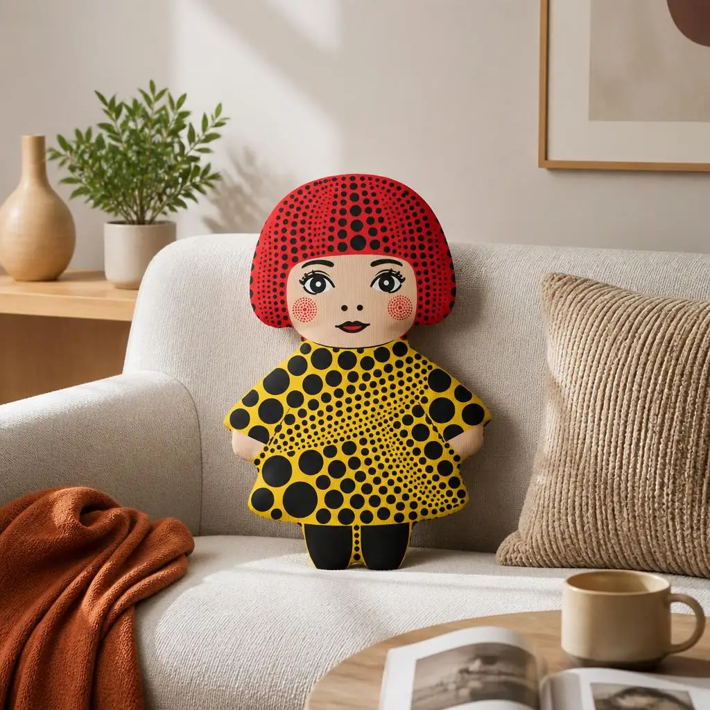 Yayoi Kusama Plush Pillow Cushion Irregular Stuffed Throw Pillows for Home Decor Gift Sofa Couch Bed