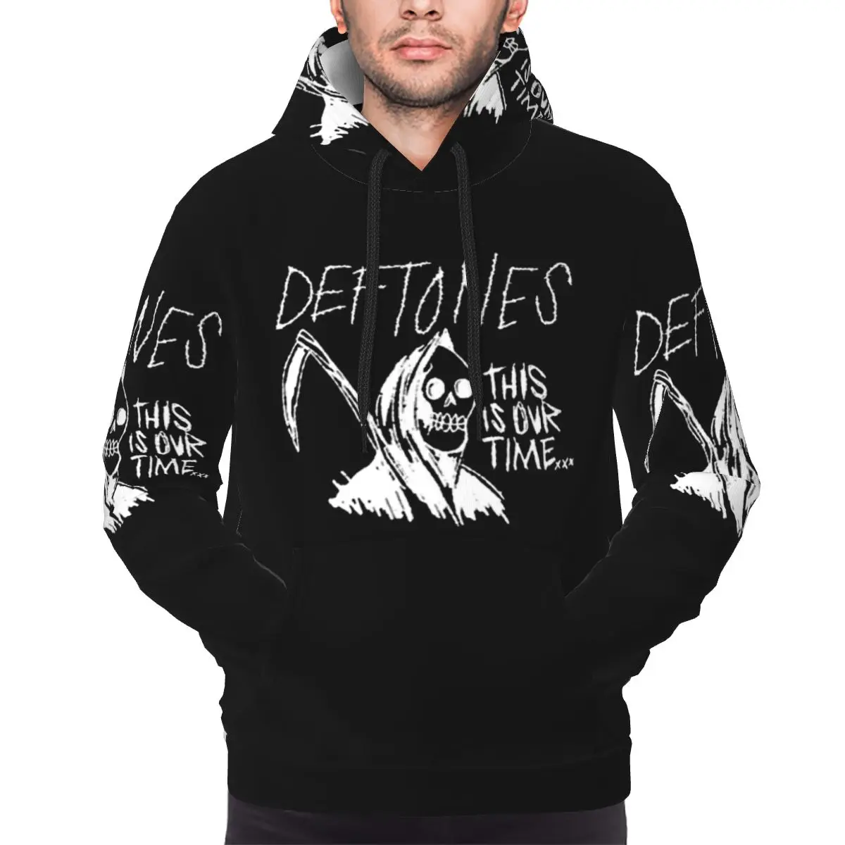 

Металлическая толстовка с капюшоном в стиле панк-рок Deftones, пуловер в стиле хип-хоп, осень-зима, мужская и женская толстовка, топы с длинными рукавами
