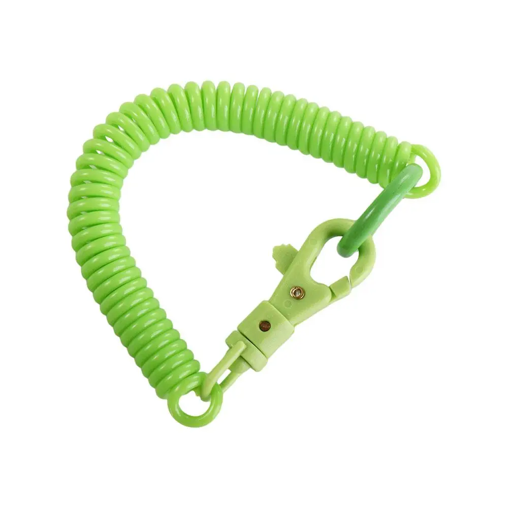 

Keychain Retractable Coil Springs Key Chain Holder ID Key Tags Stretchy Coil Key Hooks Spring Keychain Bracelet Spring Keyring