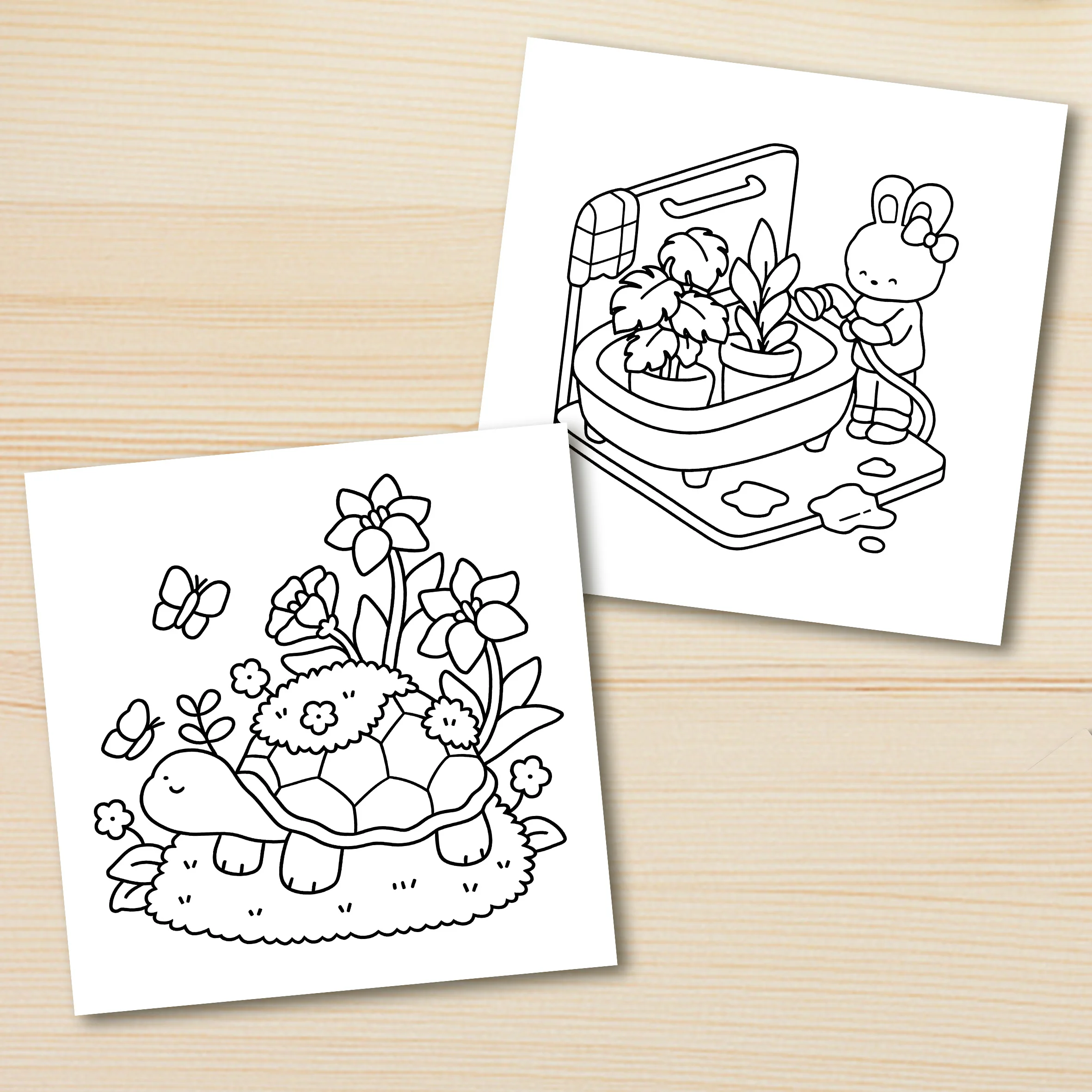 TINY GARDENS Bold-easy Patterns Coloring Book for Adults Cute Drawing Book Perfect Gift for Party and Birthday