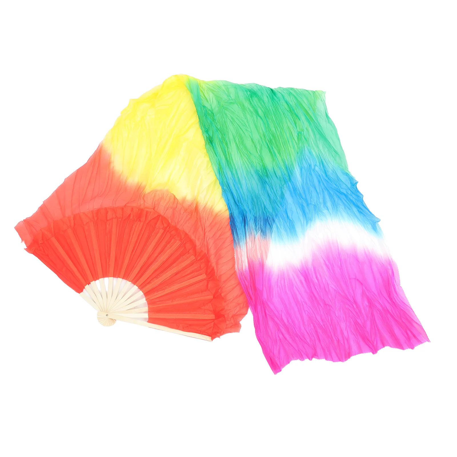 

Lengthened Fan Silk Bamboo Fan Long Belly Fan Veil for Women folding fan fan veil