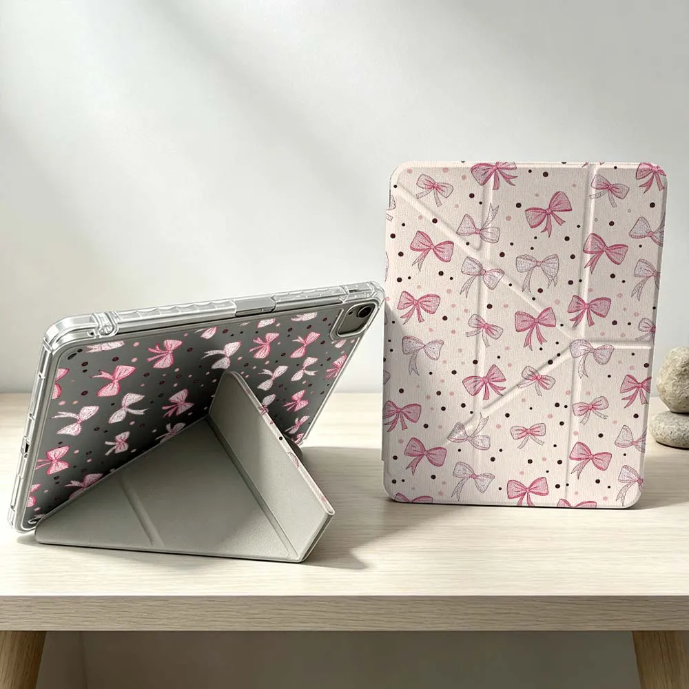 

Bow Pattern For iPad Pro Air mini 6 5 4 3 2 1 11th 10th 6th 5th M5 M4 M3 M2 9gen Foldable 3Y Tablet Case Soft