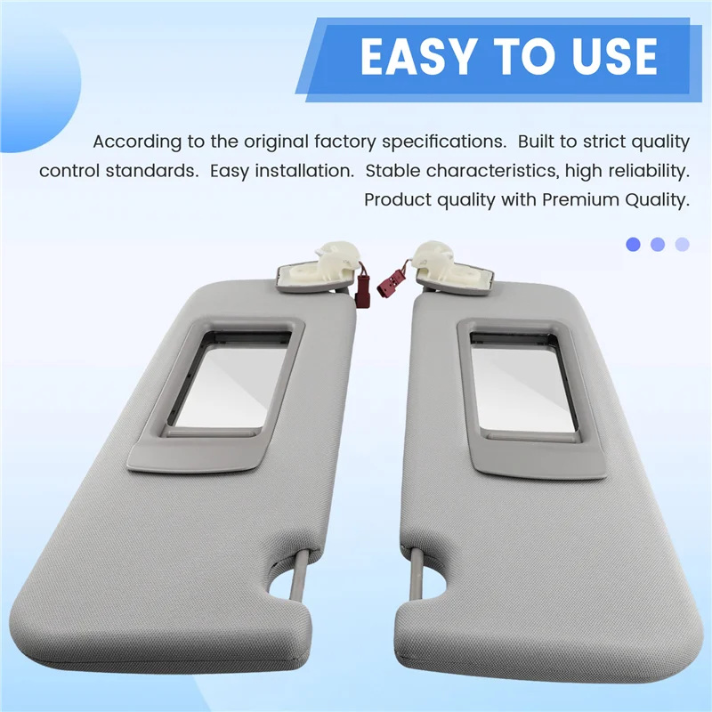 

Portable 1 Pair Car Sun Visors For BMW 5 SERIES F10 F11 F18 2011-2015 51167248855 51167248856