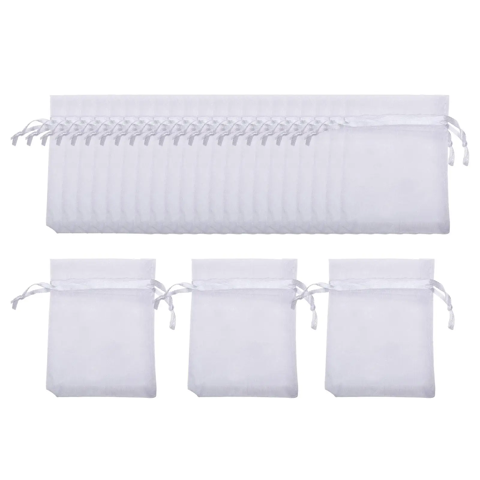 100 Pack Fruit Mesh Bags with Drawstring 4x6 inch for Grapes Strawberries
