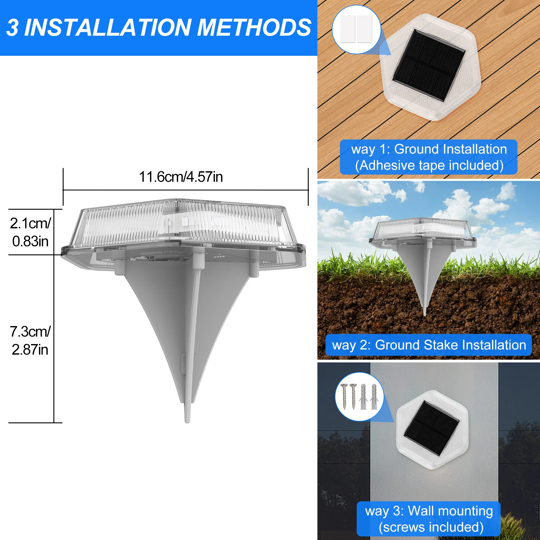 4 szt. 12 diod led zewnętrzne światło gruntowe zasilane energią słoneczną słoneczna ścieżka oświetlenie pokładowe światło podziemne podwórko podjazd