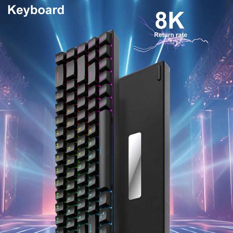 Raven68 Hot Swappable Wired Magnetic Axis Mechanical Keyboard 8K Return Rate Custom Key Range Electronic Sports Gaming Keyboard