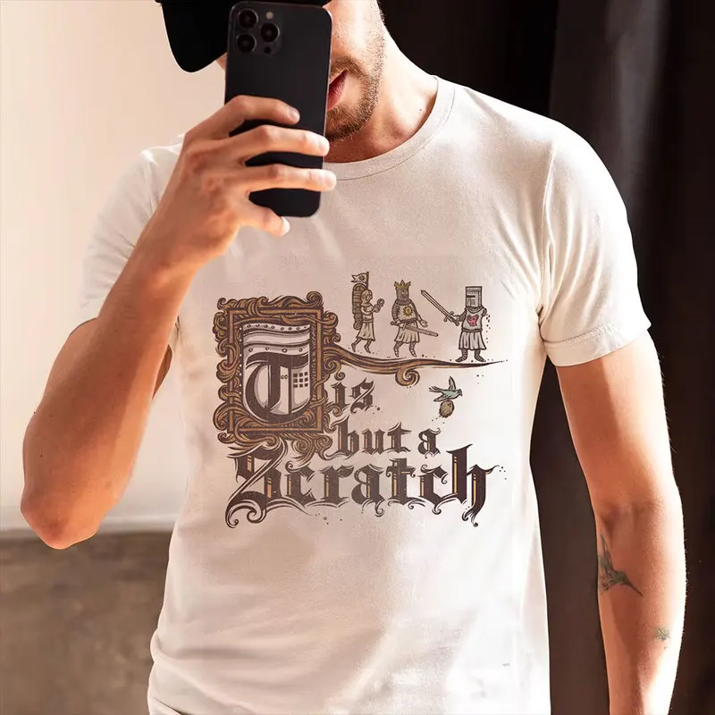 Tis But a Scratch 0703 Funny Monty Python Gift T-shirt Short Sleeve Tee British Comedy Graphic clothes US size Tops S-6XL