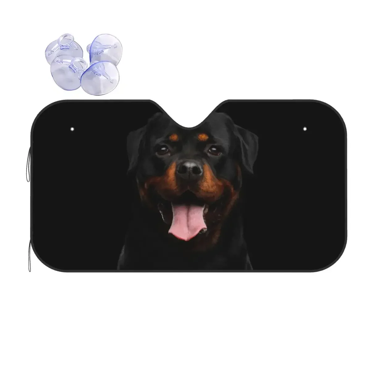 Parasol para parabrisas con diseño de perro Rottweiler, 76x140cm, para amantes de los animales y perros, láminas para ventana de coche, cubierta para parabrisas