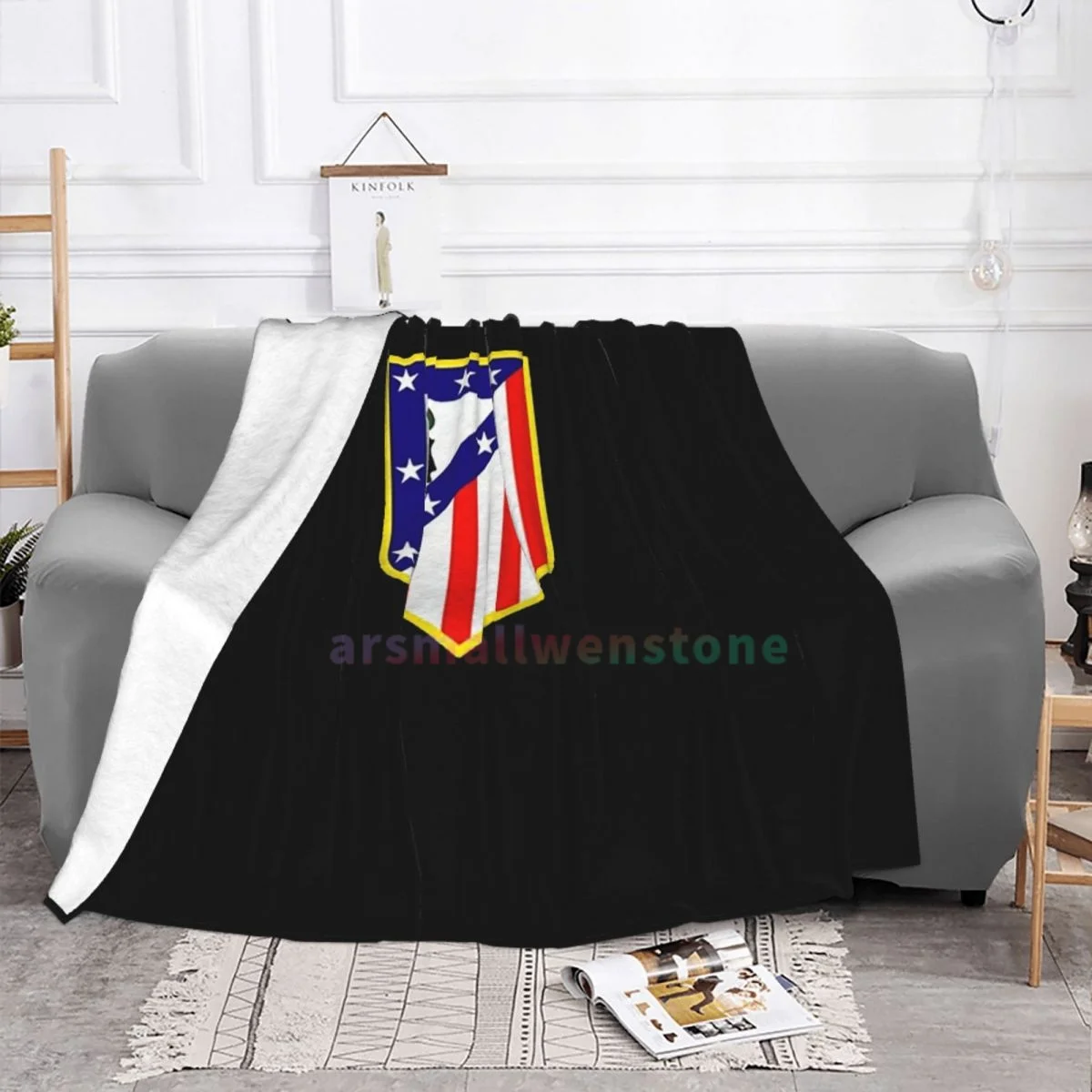 Athletic Club Madrid Flannel Fleece Blanket Soft Warm Lightweight Cozy Anti-Pilling Fuzzy Throw Blankets for Couch Bed Sofa