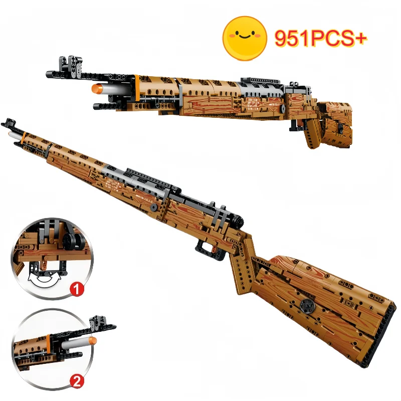 

MOC 2025 WWII 98K Sniper Rifle Building Blocks Technical Assembly Bricks Set Gift for Kids Birthday Christmas Halloween gifts