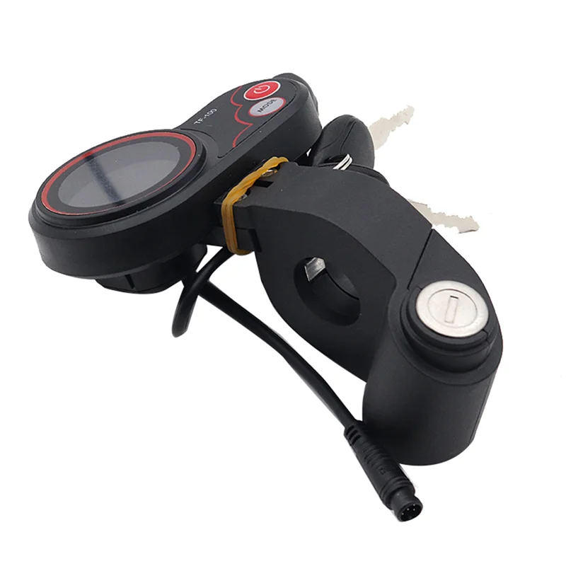 New TF-100 LCD Display Throttle Meter Dashboard 6PIN Switch with Electric Door Lock Key for KUGOO M4 Electric Scooter