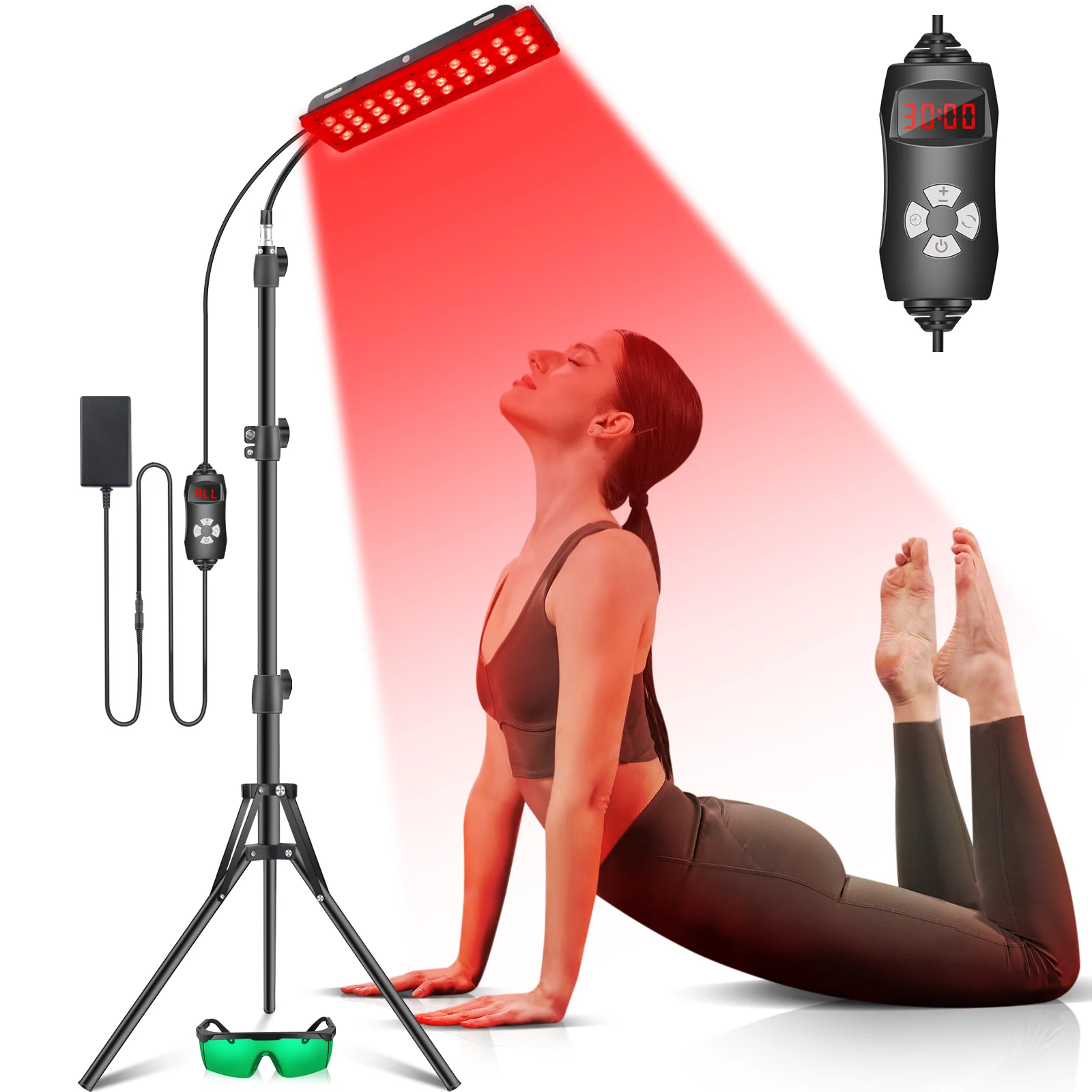 Red Light Therapy Torch 660Nm - โคมไฟบำบัดด้วยแสงสีแดง Astarexin, แผงไฟ LED อินฟราเรด 660nm