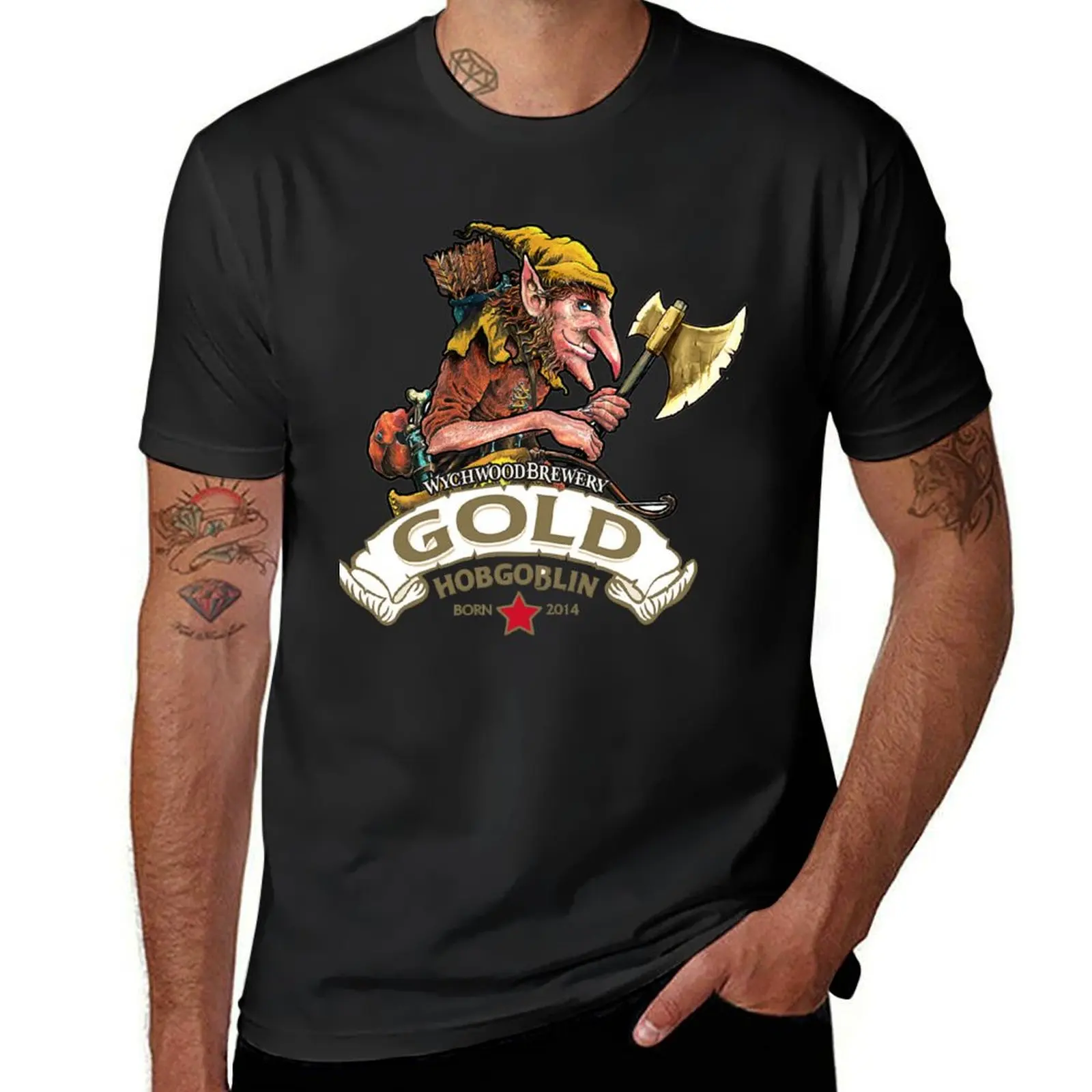 Hobgoblin Gold T-shirt boys whites summer top oversized t shirts for men