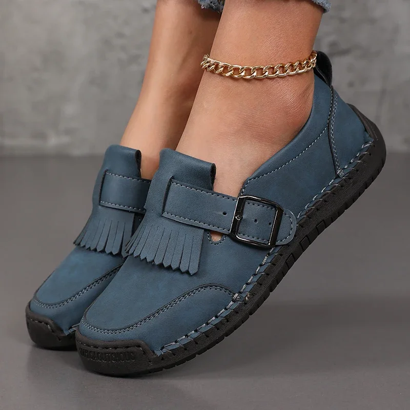 

2025 Summer New Retro Tassel Flat Flat Women's Shoes Comfortable and Versatile Flat Single Shoes Fashionable and Casual Loafers