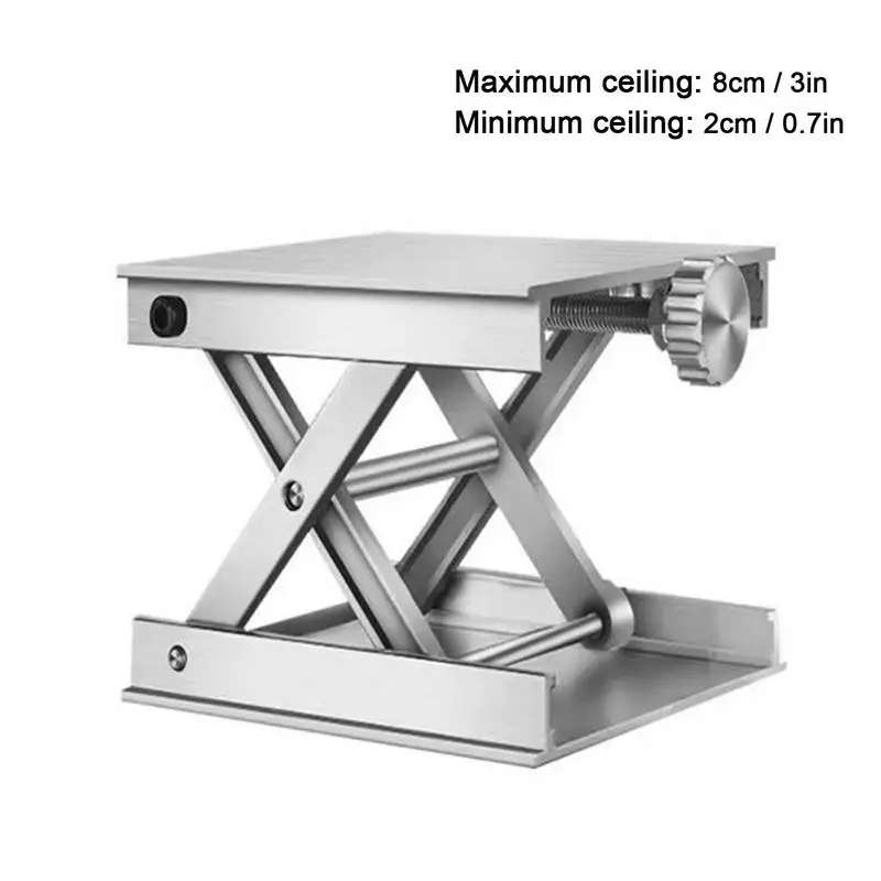 Lift Table Lab Plate Jack Scissor Stand Platform Aluminum Router Lifter Table Adjustable Woodworking Laboratory Lifting Plate