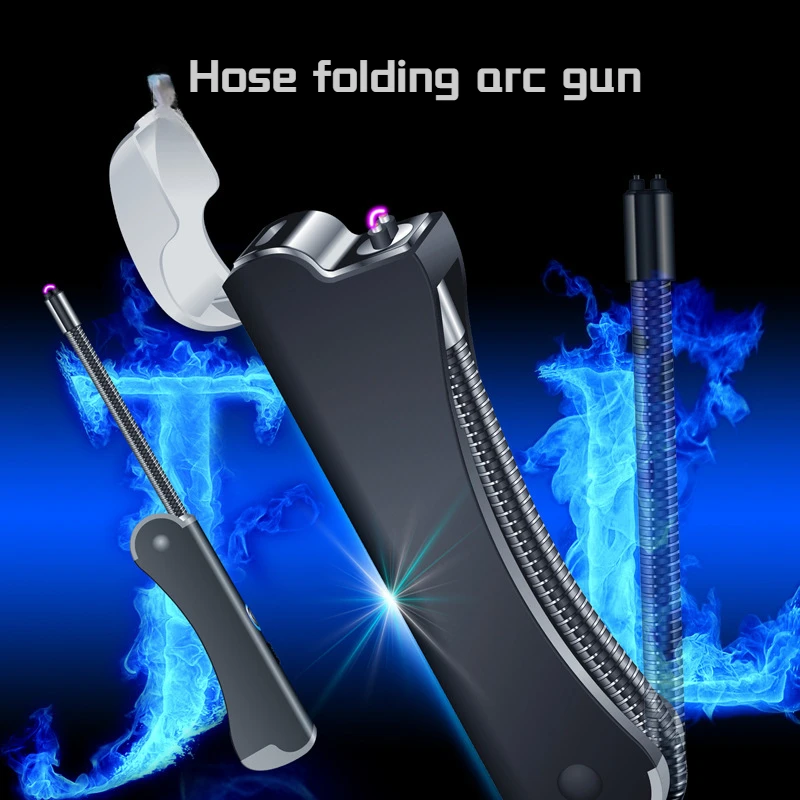 

Newest Hose Folding Arc Ignition Gun Rechargeable Dual-purpose Personalized Stowable Igniter Kitchen Utensil Cigarette Lighter