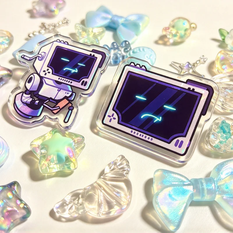 P03 InSCryption Acrylic Pin Set,Game Character Acrylic Brooch,Double Layer Clear Acrylic Pin, Game Fan Collectible Gift