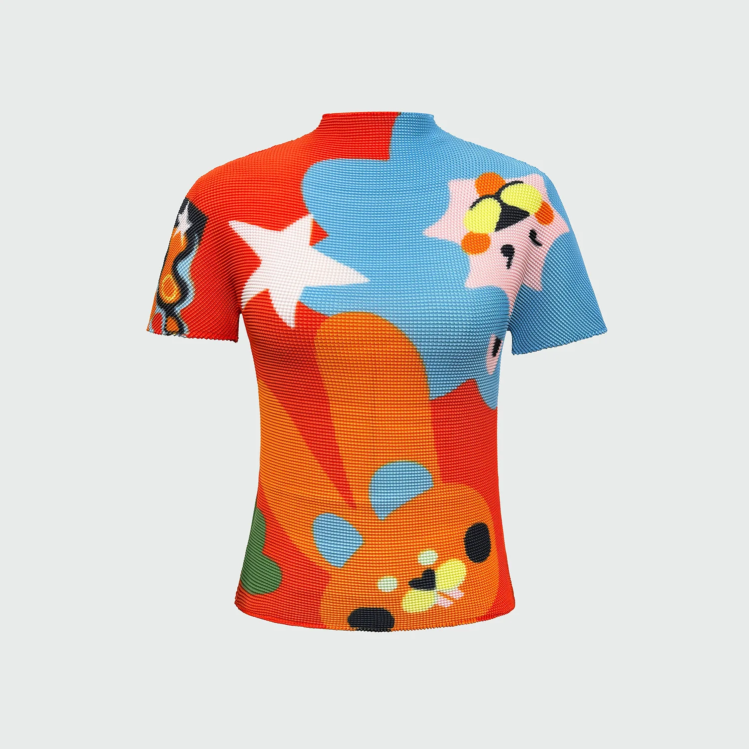 Miyake-Top plisado con sentido de moda para verano, Top fino y cómodo, modelos de mostrador, cuello medio alto, jersey de fácil cuidado, 2026