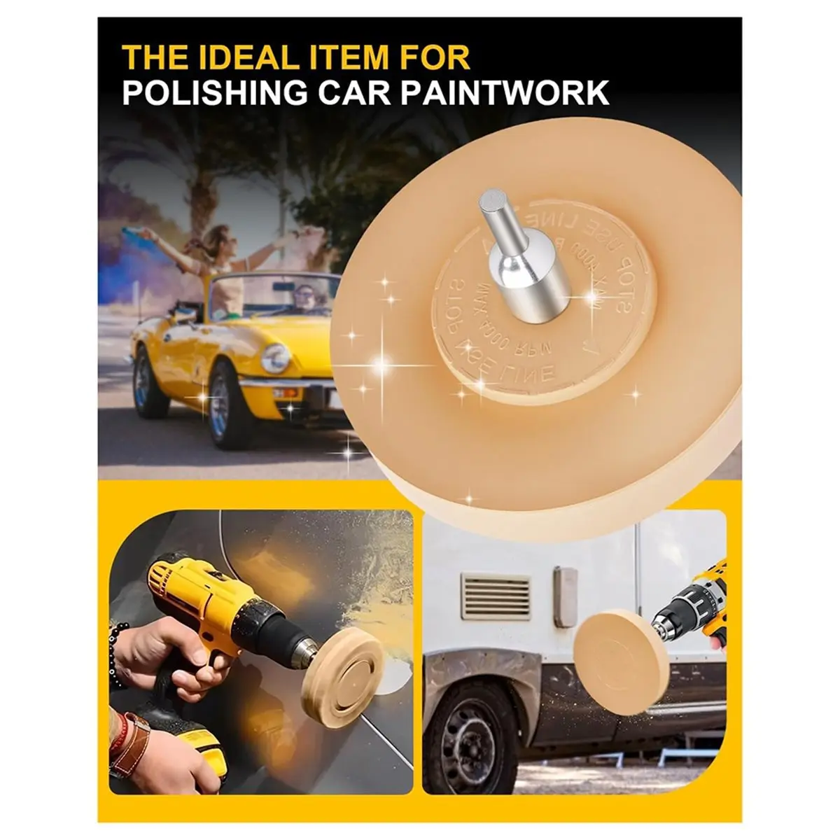 Automotive Decal Eraser Wheel Kit Vinyl Sticker Remover with Scraper Tool for Cars, RVs
