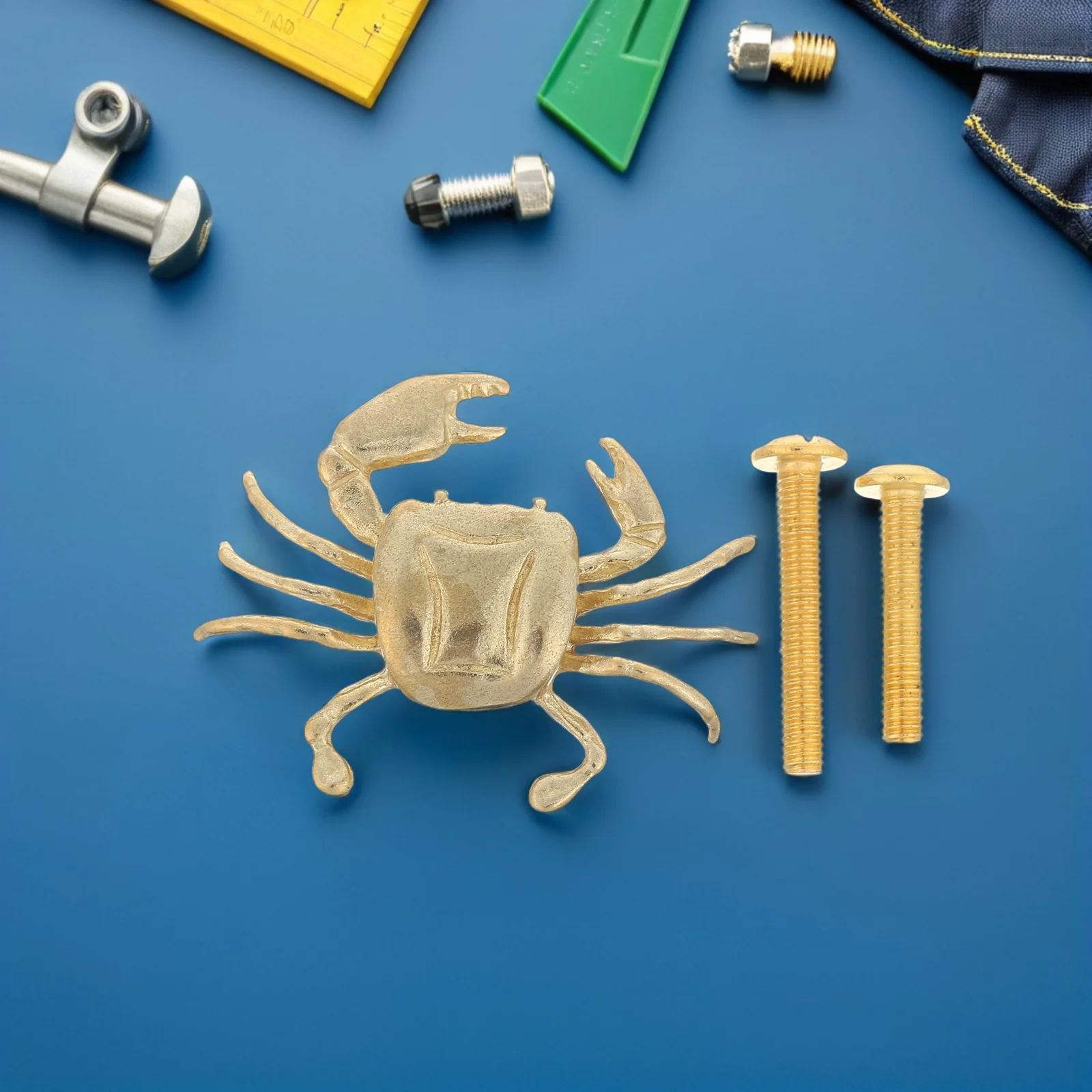 

Brass Decorative Cabinet Handle Crab Design Retro Mini Drawer Pull Ocean Theme Vintage Furniture Knob Kitchen Hardware