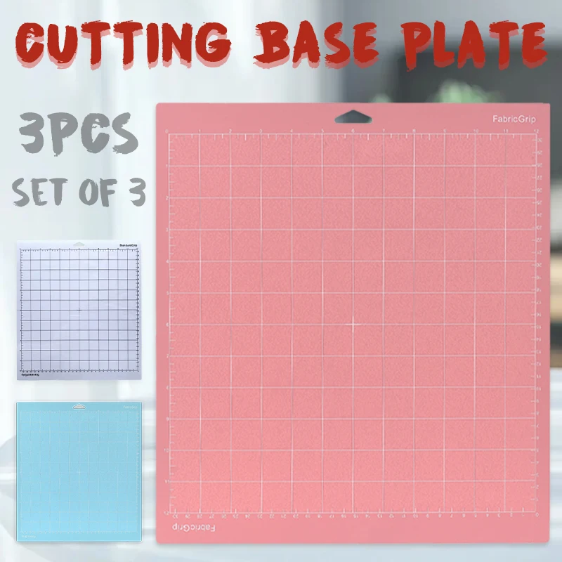 3PCS Mixed Color Engraving Machine Base Plate Cutting Mat for Cricut/Cameo 4 Cutting Plotter Base Pad 12 * 12 Inch