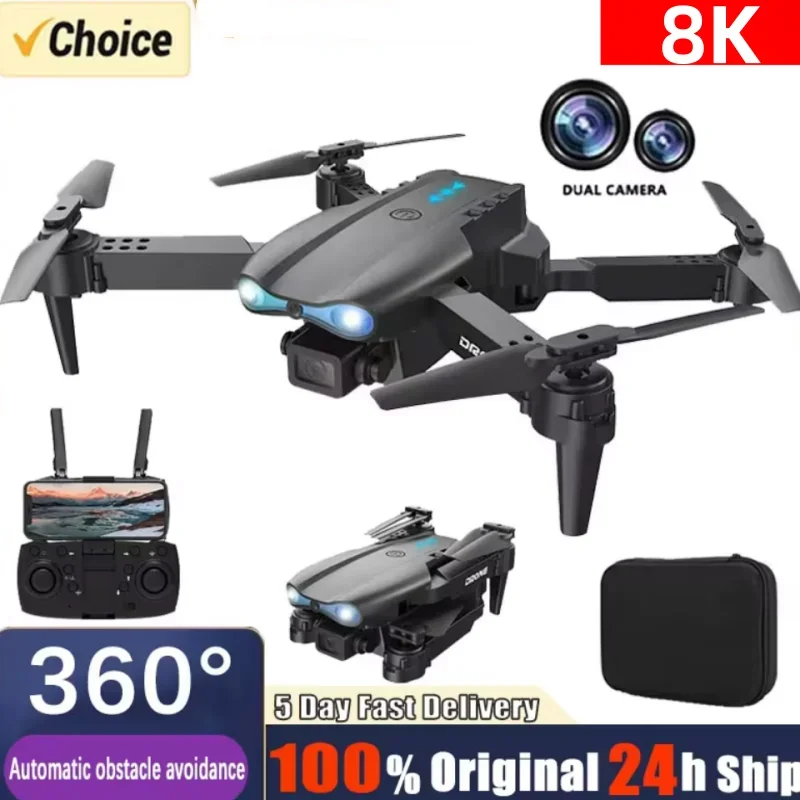 New E99 Drone Aerial Photography With 8k 5G Wide Angle HD Dual Camera Brushless WIFI FPV Professional RC Foldable Quadcopter Toy