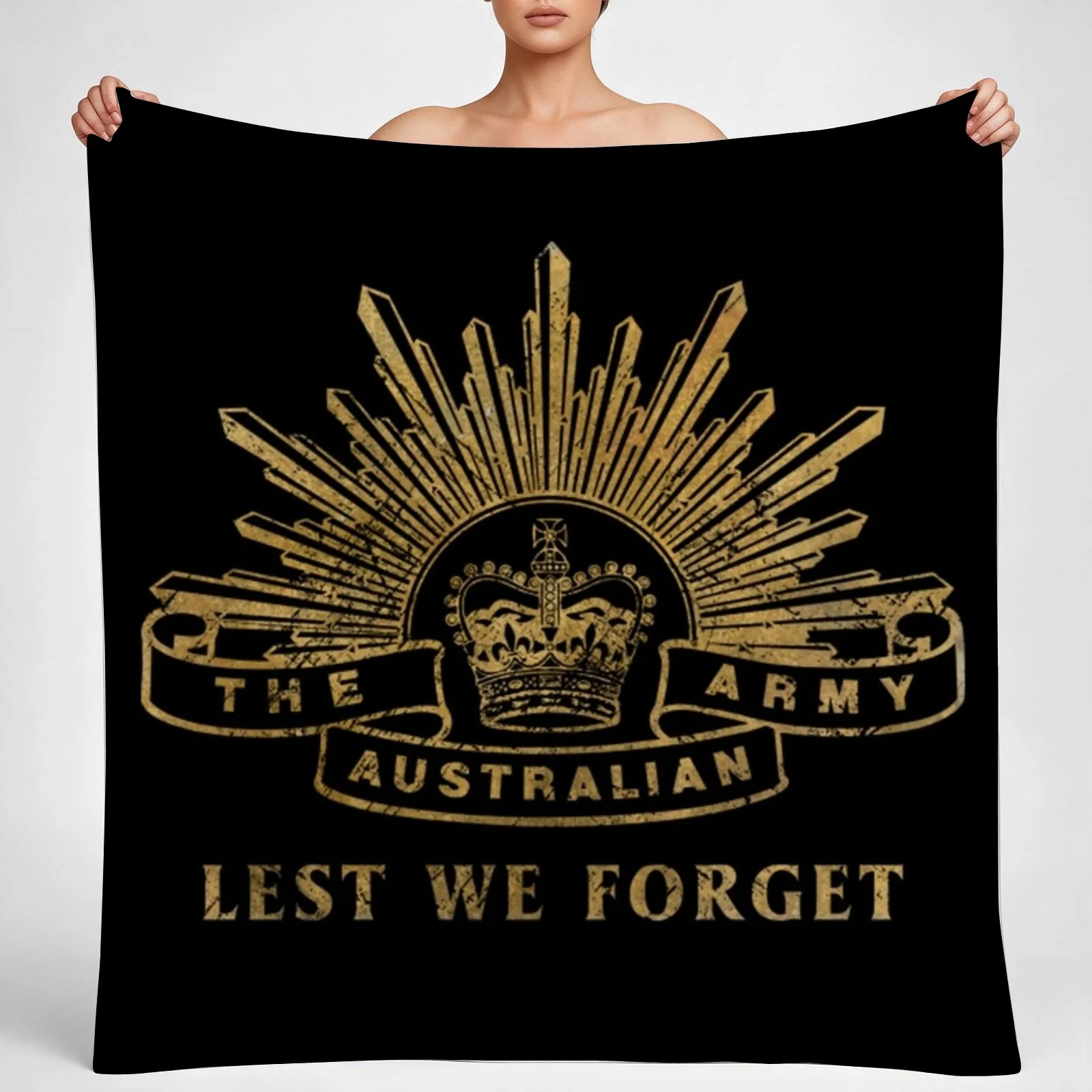 Australian Army - Lest We Forget Throw Blanket couch cozy soft plush fuzzy picnic outdoor blanket