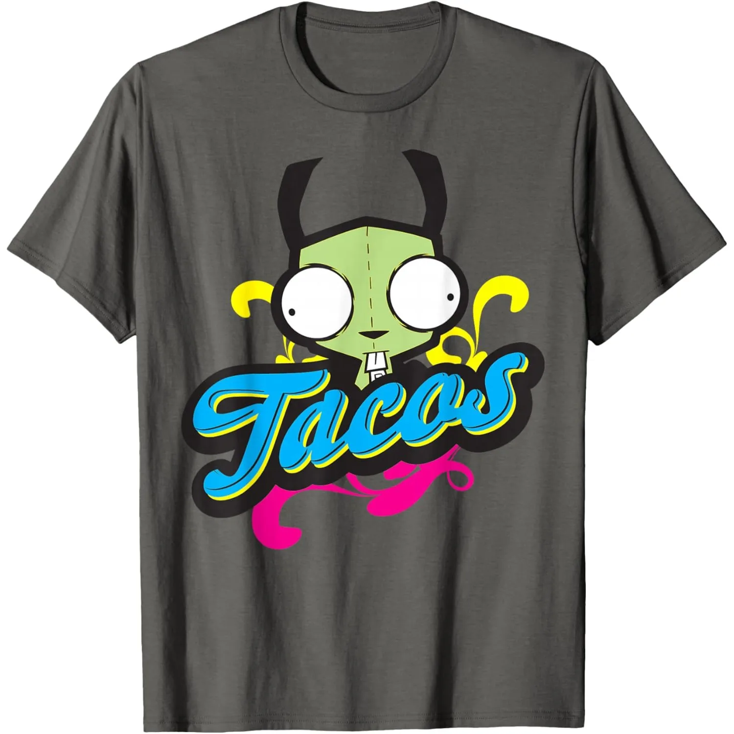 

Invader Zim Gir Tacos Graphic Tee Short Sleeve Crewneck T-Shirt Breathable Cotton