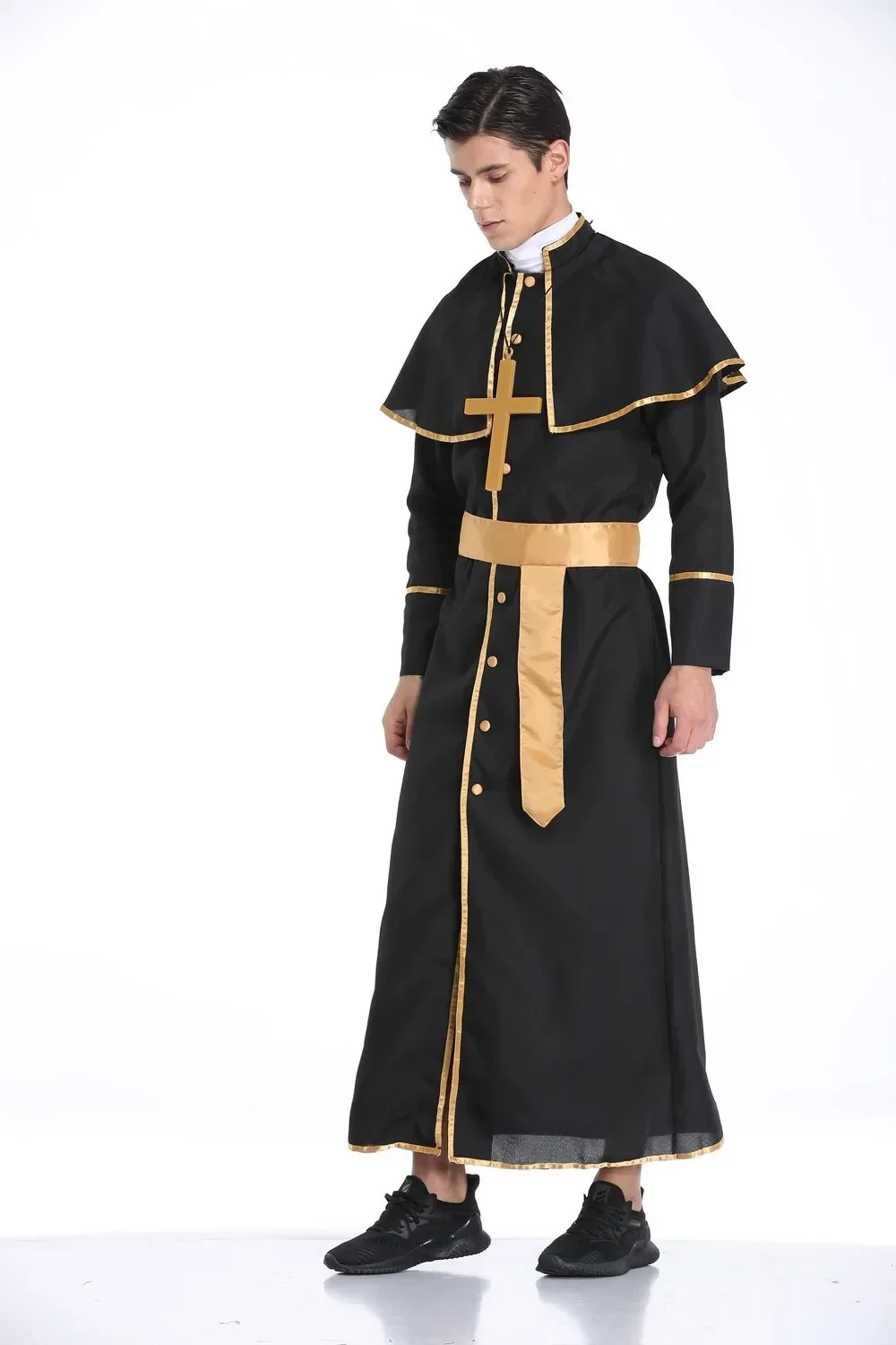 Adult Priest Pastor Minister Costume Men Women Erotic Nun Role Play Sexy Priests Uniform Fancy Halloween Party Dress