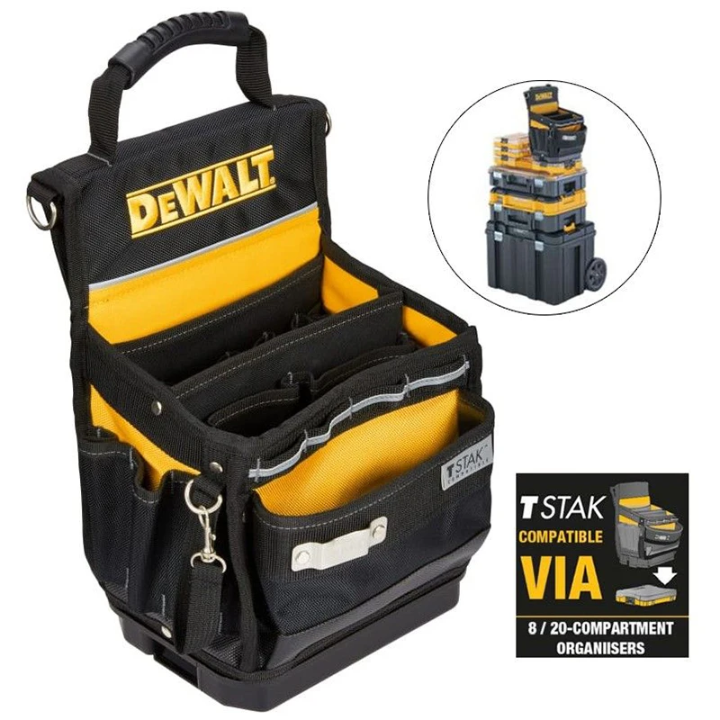 DEWALT DWST83541-1 Tool Bag Organiser Heavy Duty Tool Belt Pouch Tough Case Tstak Drill Screwdriver Accessories Bag