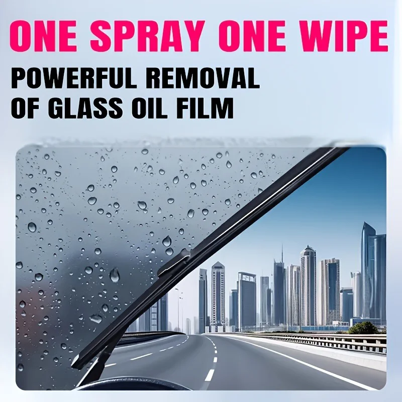 Car glass concentrated coating, waterproof windshield wiper fluid, rain and fog resistant, quickly restores clear visibility of