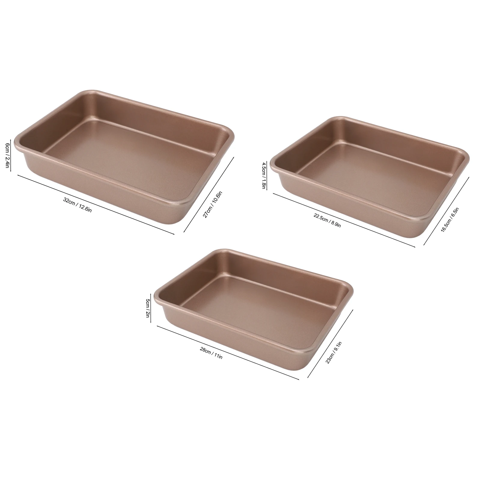 Baking Pan Cake Sheet Pan Practical Carbon Steel Prevent Stick Easy To Clean Easy To Store Portable for Restaurant for Home
