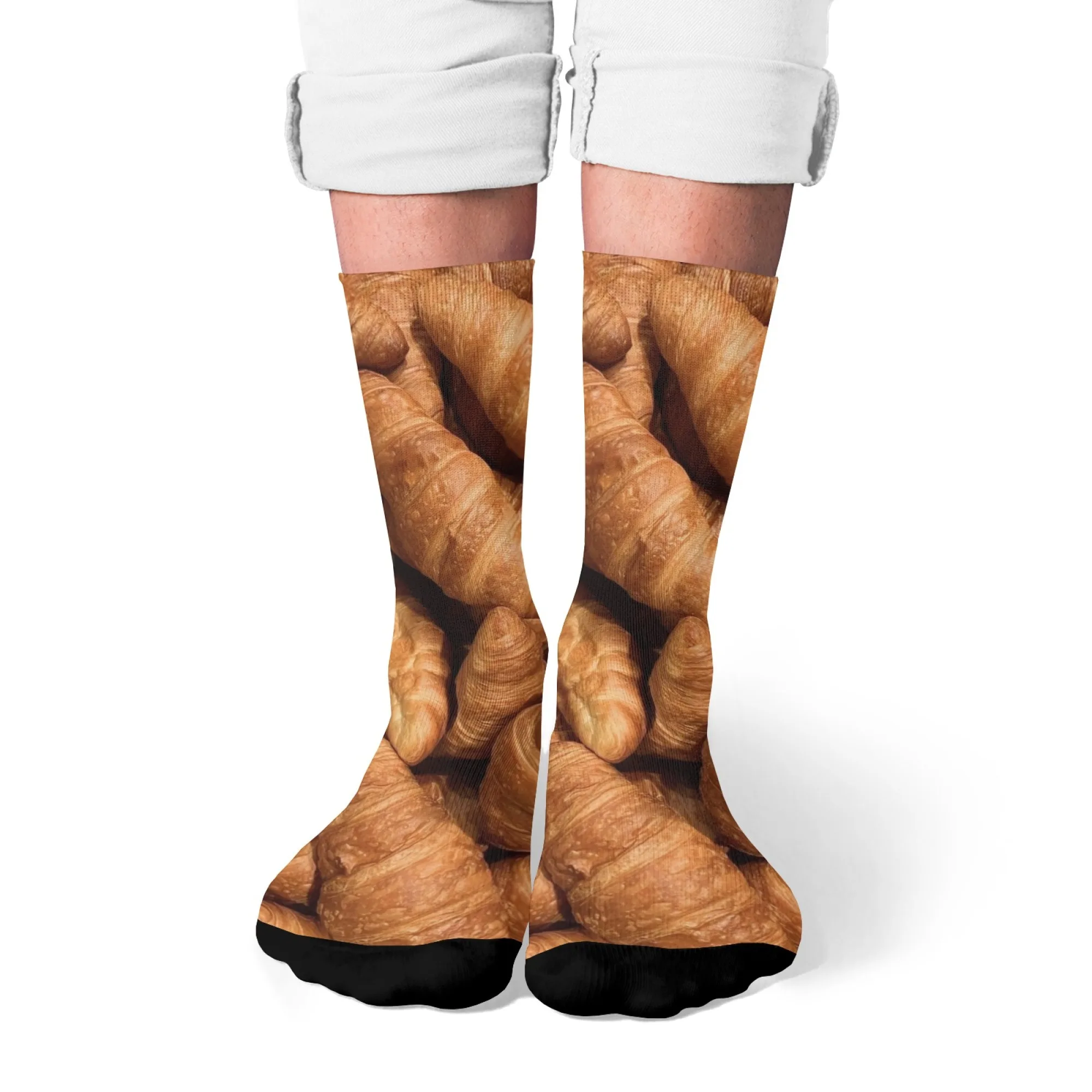 الجدة الكرواسون الرجال الجوارب مضحك سعيد الرجال الجوارب مجنون التصميم الإبداعي الشارع الهيب هوب الرجعية الاتجاه الجوارب هدية حفلة عادية #5