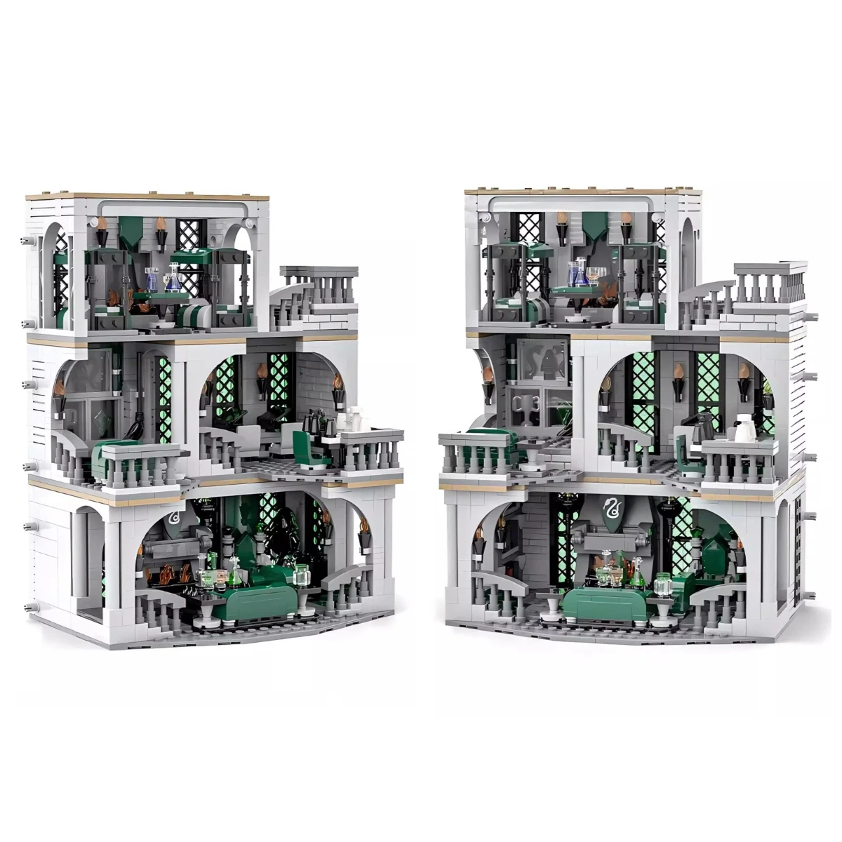 ستار فيلم ماجيك العمارة عرض الشارع أفق اللبنات MOC مدرسة كويدتش ملعب عنبر نموذج الاطفال اللعب هدية #5