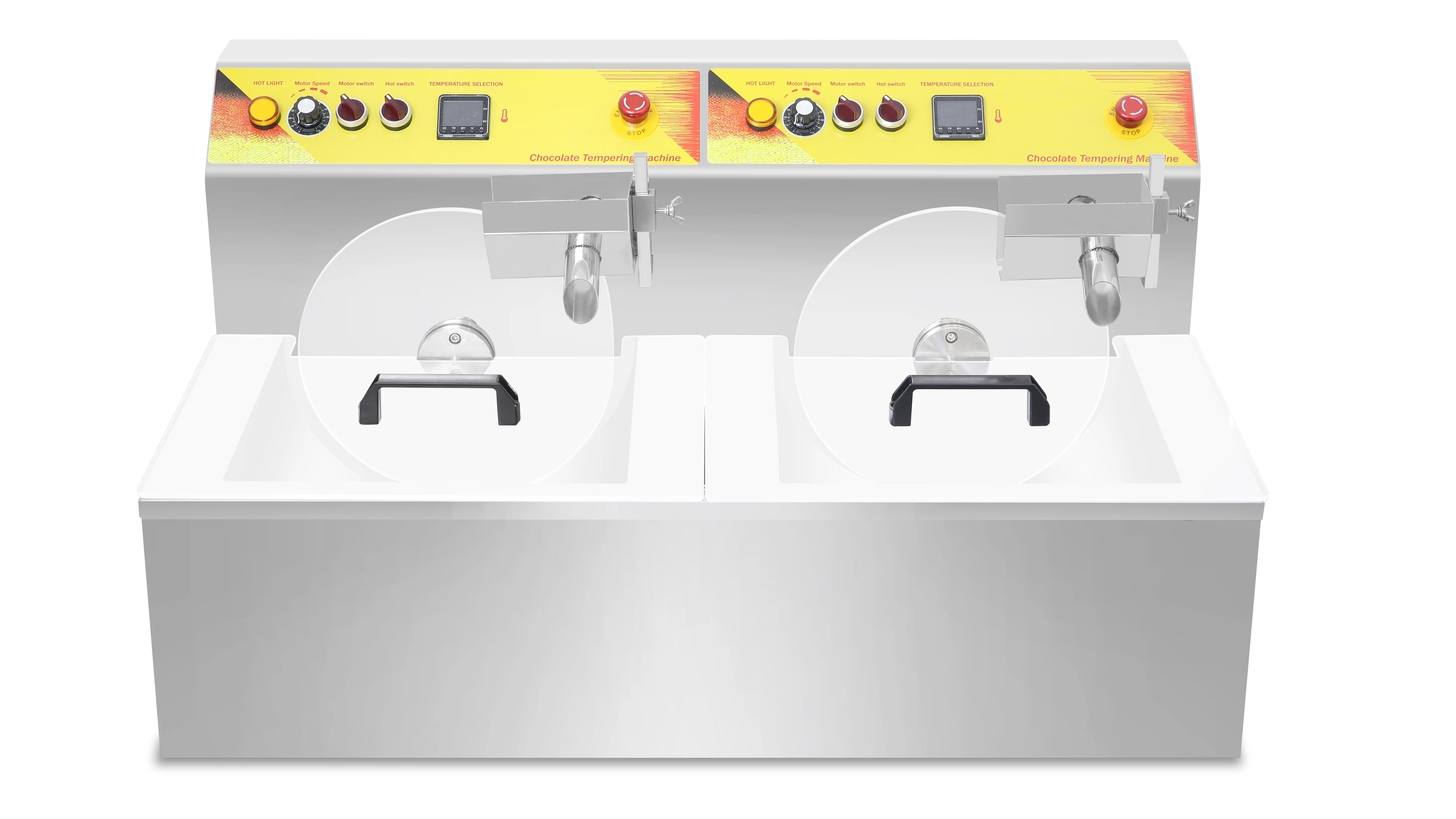 Commercial Electric 12.5L+12.5L Two-Heads Snack Machine 220V/110V Factory Direct Sales Chocolate Tempering Maker